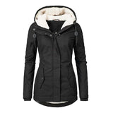 Autumn Winter Berber Fleece Casual Hooded Coat