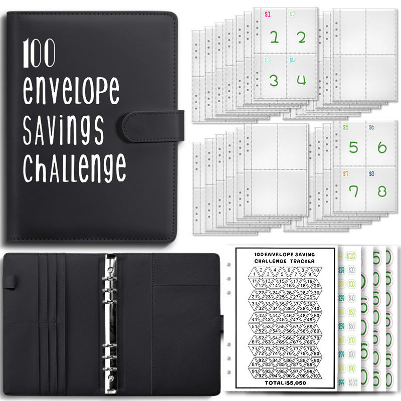 Couple Challenge Save Money Deposit And Savings Journal Book Loose-leaf Binder