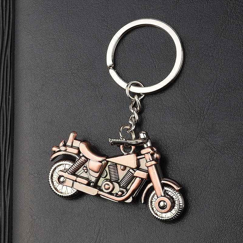 Simulation Retro 3D Motorcycle Keychain