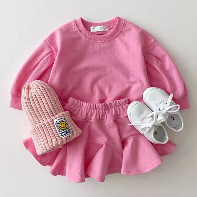 Clothing Suit Baby Leisure Children's Clothing Candy Color