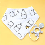 Cotton Bibs Burp Silicone Bib