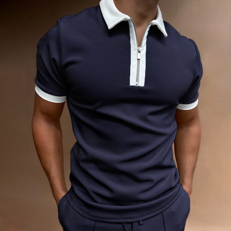 Men's Polo Shirt Men Solid Polo Shirts Brand Men Short-Sleeved Shirt