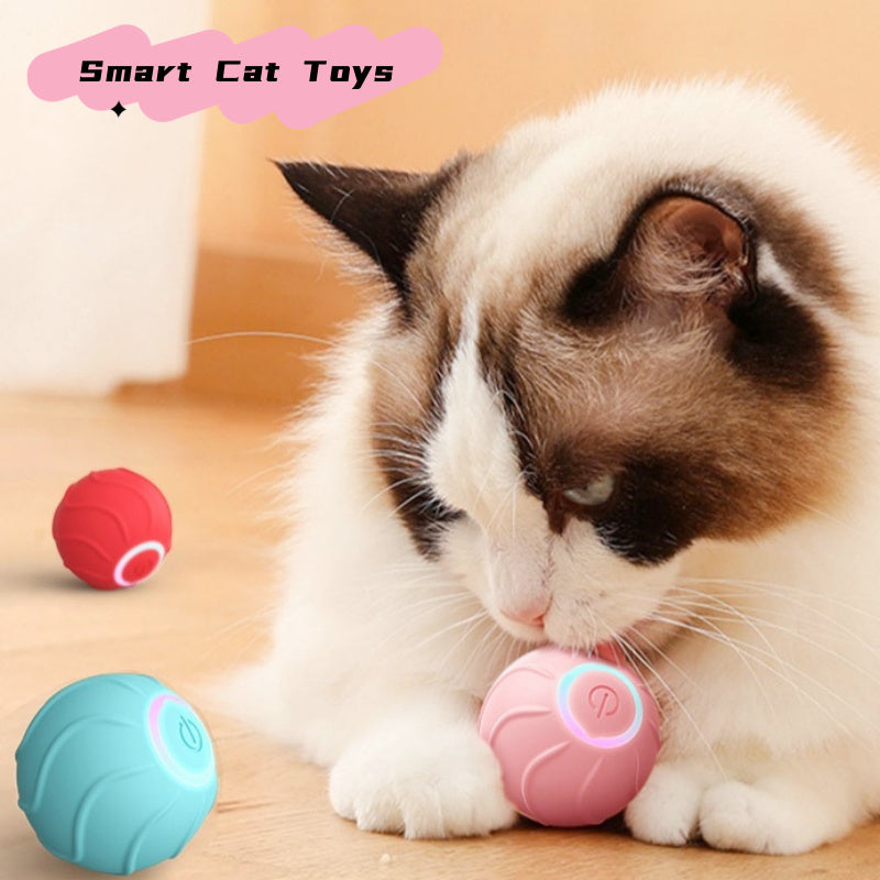 Interactive Cat Toy - Automatic Bouncing Ball, USB Rechargeable, Self-Playing Fun for Kittens