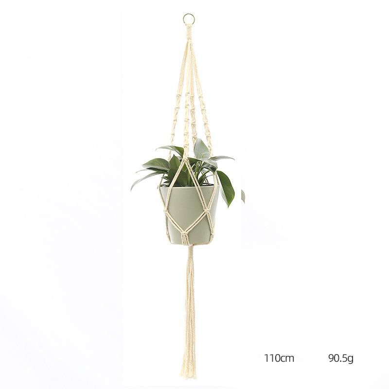 Custom Hand-knitted Hanging Flowerpot Net Bag - Minihomy