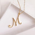 Gold 26 Old English Initial Letter Necklaces For Women - Minihomy