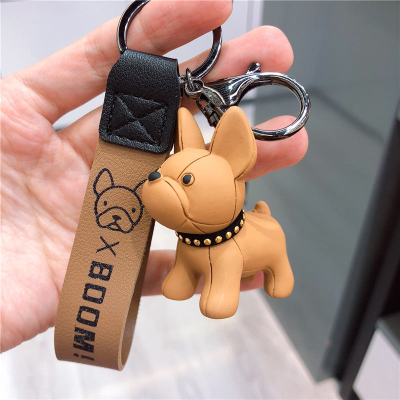 Dog Car keychain French Bulldog Keychain - Minihomy