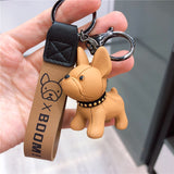 Dog Car keychain French Bulldog Keychain