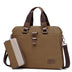 Men's Business Casual Oxford Cloth Handheld One Shoulder Canvas Briefcase - Minihomy