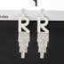 925 Silver Needle Ornaments Rhinestone Letter B Earrings Banquet Tassel Ear - Minihomy