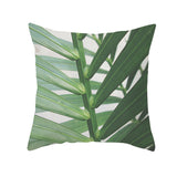 Light Tropical Plants Home Decor Peach Skin Fleece Pillowcase