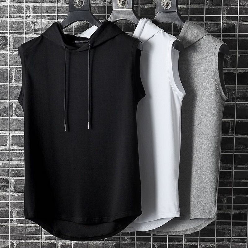 Youth Sports Fitness Waistcoat Hooded Top