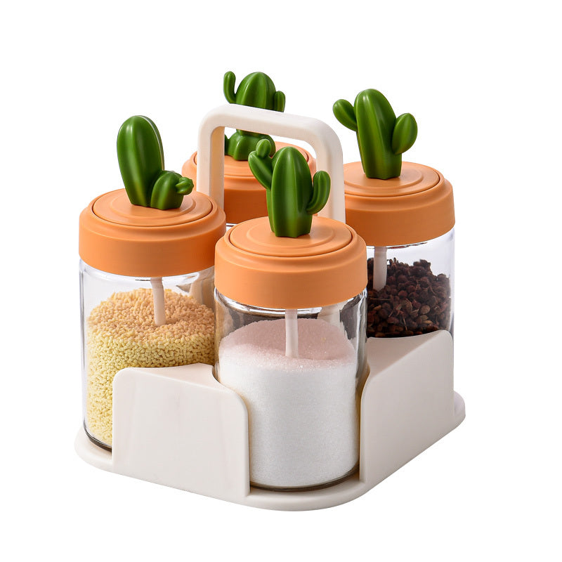 Cactus Kitchen Seasoning Jar Salt Shaker - Minihomy