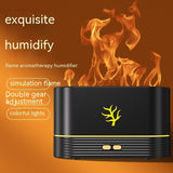 Flame Humidifier USB Smart Timing LED Electric Aroma Diffuser Simulation Fire Night Lamp Home Decor - Minihomy