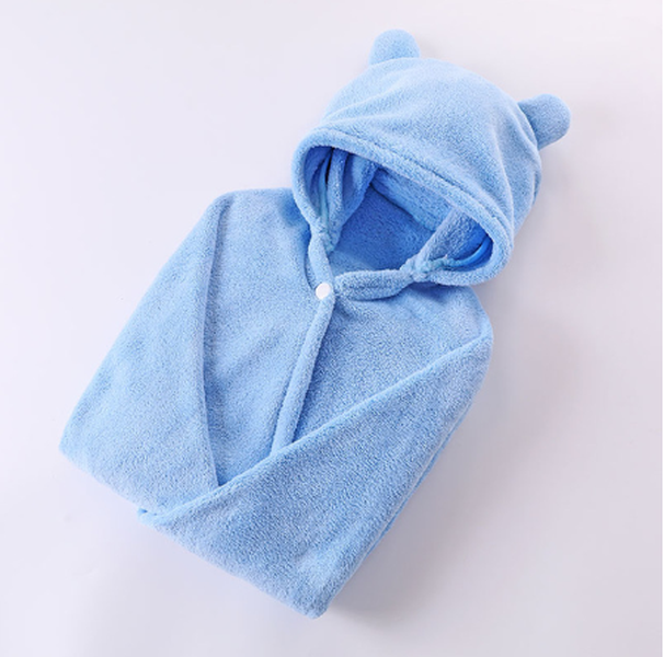 Cotton baby care hooded bath towel - Minihomy