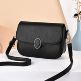 Women's Shoulder Bags - Solid Color Small Square Messenger Flap Bag