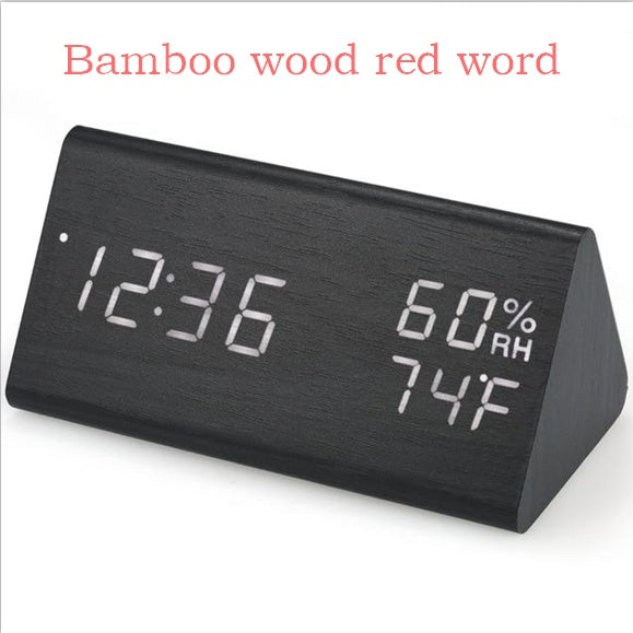 Electronic Stylish Clock High-Quality MDF - Minihomy