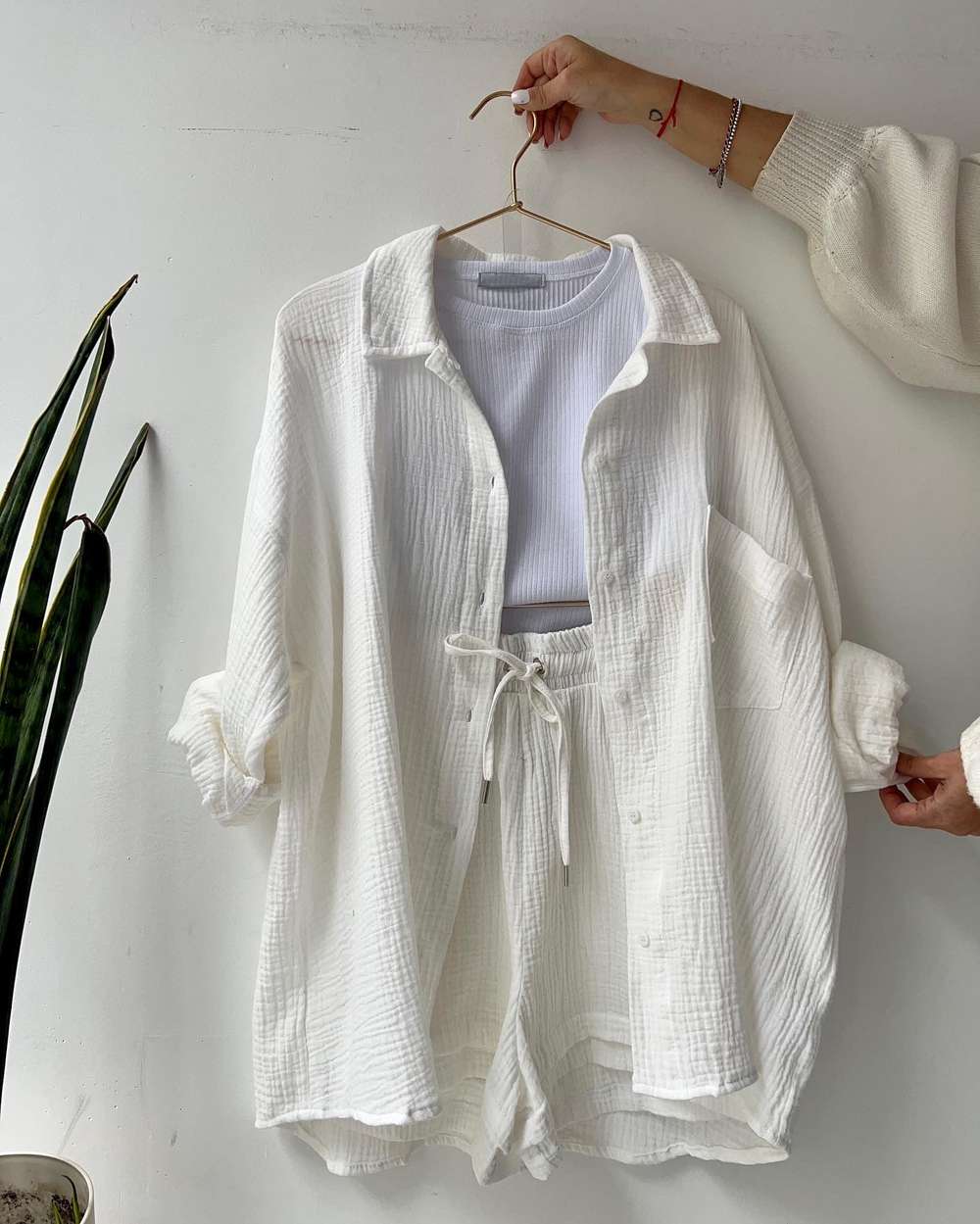 Long Sleeved Shirt Casual Two-piece Set - Minihomy