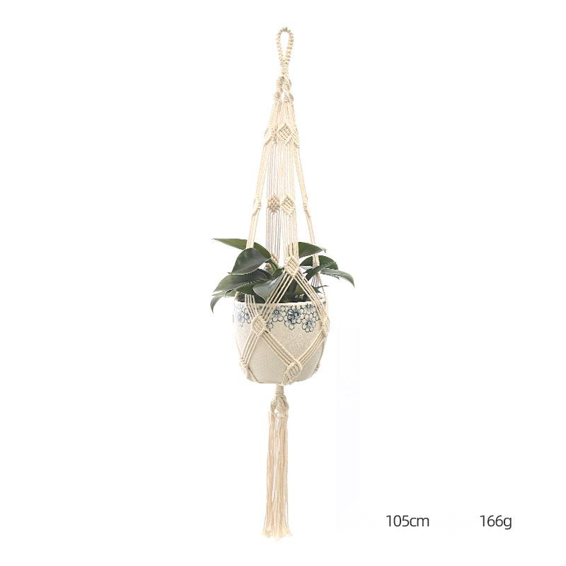 Custom Hand-knitted Hanging Flowerpot Net Bag - Minihomy