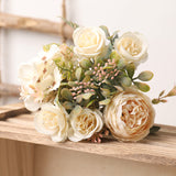 Silk Faux Rose Flower Wedding Home Autumn Decor