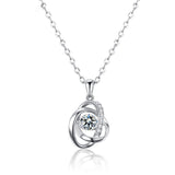 Female 925 Silver Ocean Heart Necklace