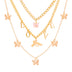 Chain Butterfly Necklace Women Multilayer Pendant Necklace Set Women - Minihomy