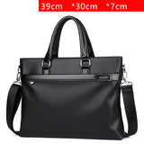 Large Capacity Business Handbag Men's Soft Leather Briefcase