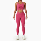 Women's Gym Drawstring Lapel Sports Fitness Clothes