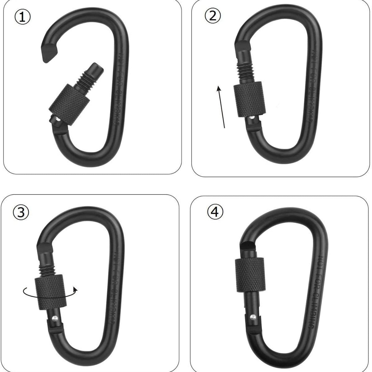 No. 8 Carabiner D Type Bold 8CM Aluminum Alloy