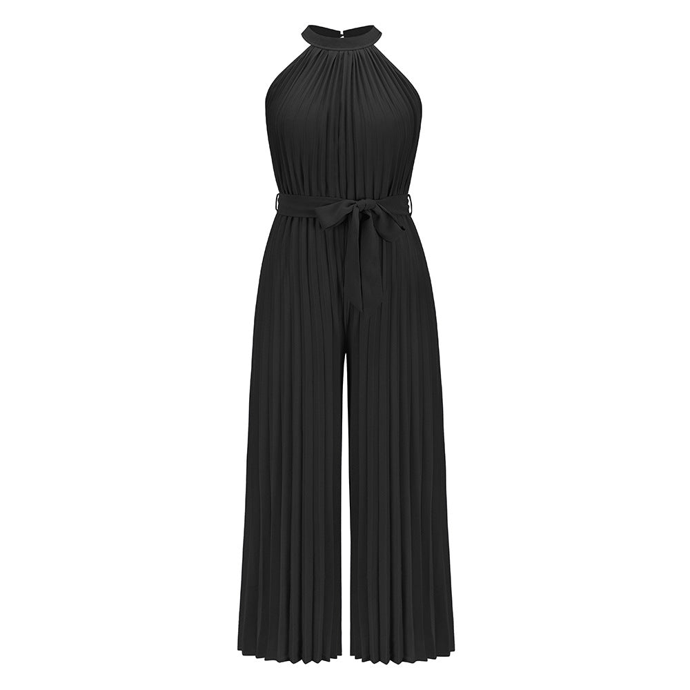 Women's Casual Fashion Solid Color Slim Jumpsuit