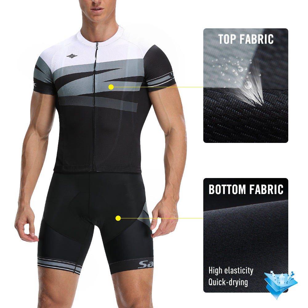 Short-sleeved Bib Cycling Jersey Suit