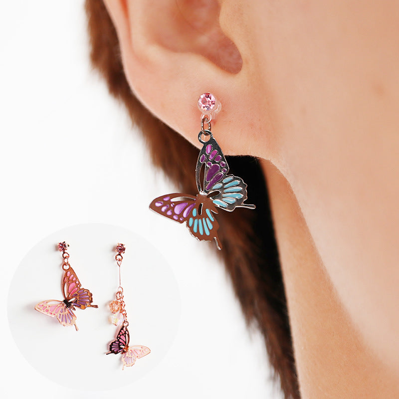 Asymmetric Butterfly Earrings - Fashion Ear Clip