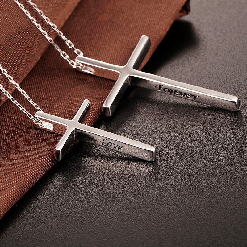 925 Sterling Silver Glossy Cross Pendant - Minihomy