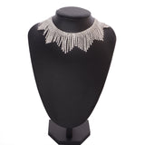 Neck Elements Necklace Tassel Diamond Alloy Necklace