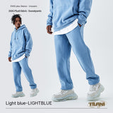 Fleece-lined Thick Loose Solid Color Sweatpants - Minihomy