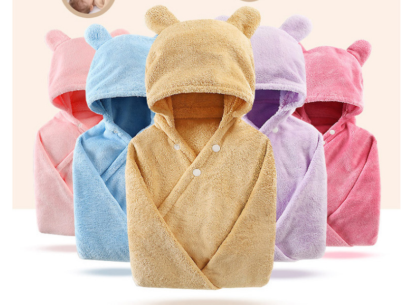 Cotton baby care hooded bath towel - Minihomy