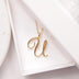 Gold 26 Old English Initial Letter Necklaces For Women - Minihomy