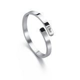 Glossy Plain Ring Titanium Steel Ring Women