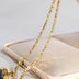 18K Gold Necklace Bungee Laser Bead Wave Bead Chain - Minihomy