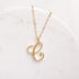 Gold 26 Old English Initial Letter Necklaces For Women - Minihomy