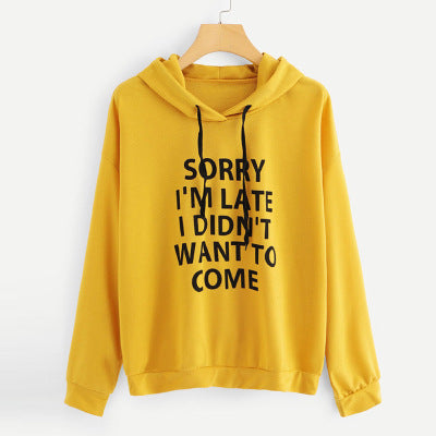 Hooded Casual Ladies Loose Sweatshirts