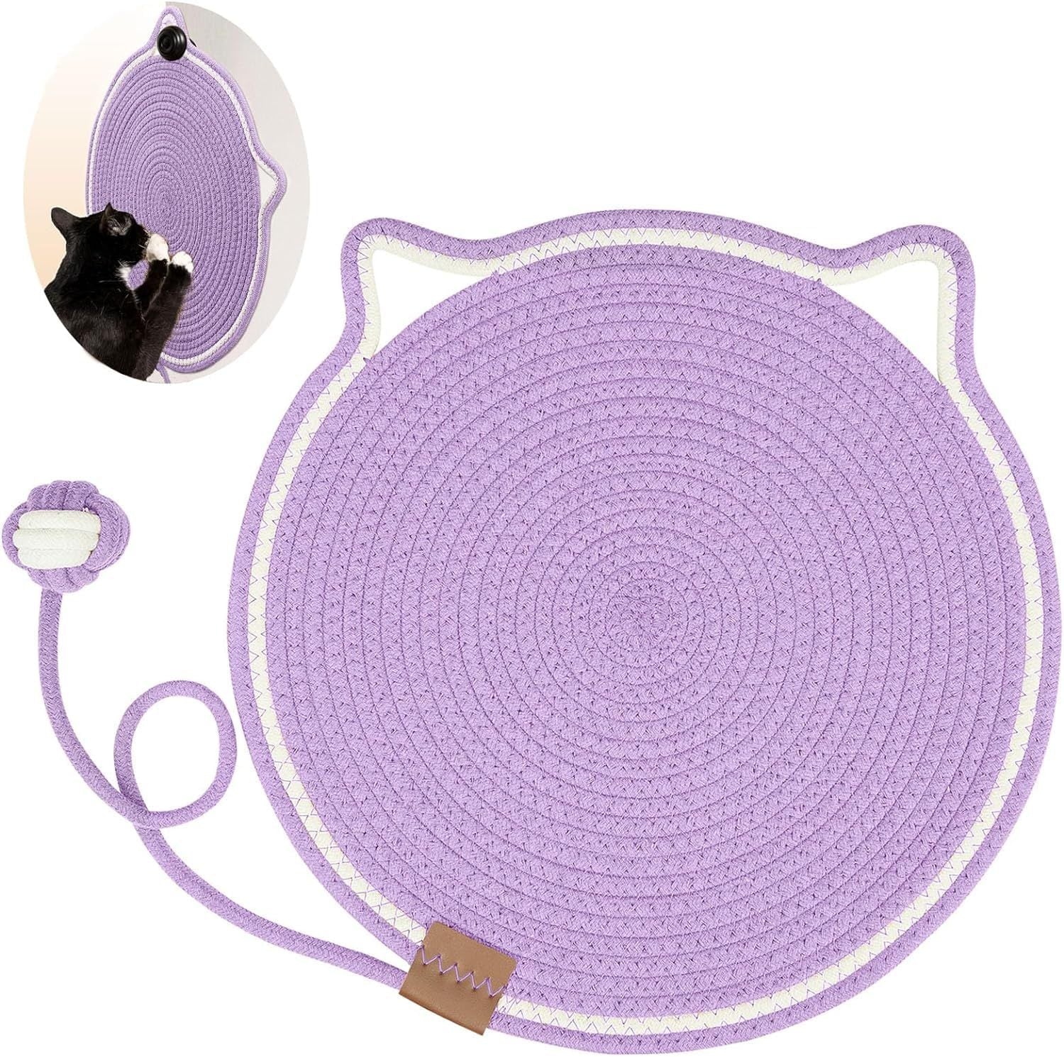 Cotton Rope Cat Scratching Mat - Anti-Scratch, Washable, Self-Standing, One-Piece