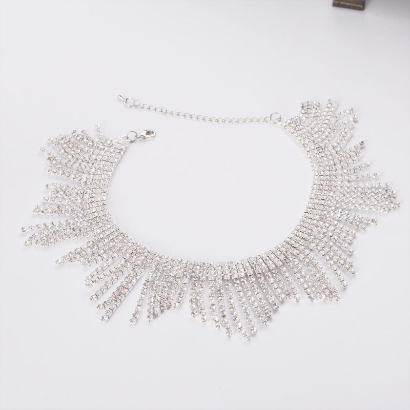 Neck Elements Necklace Tassel Diamond Alloy Necklace - Minihomy