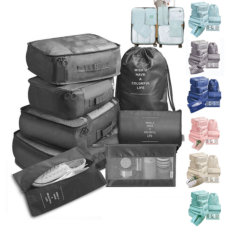 8-Piece Luggage Divider Set | Travel Storage Bags for Clothes, Underwear, Shoes & More