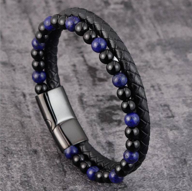 6mm Volcanic Natural Stone Tigereye Beaded Bracelet Men - Minihomy