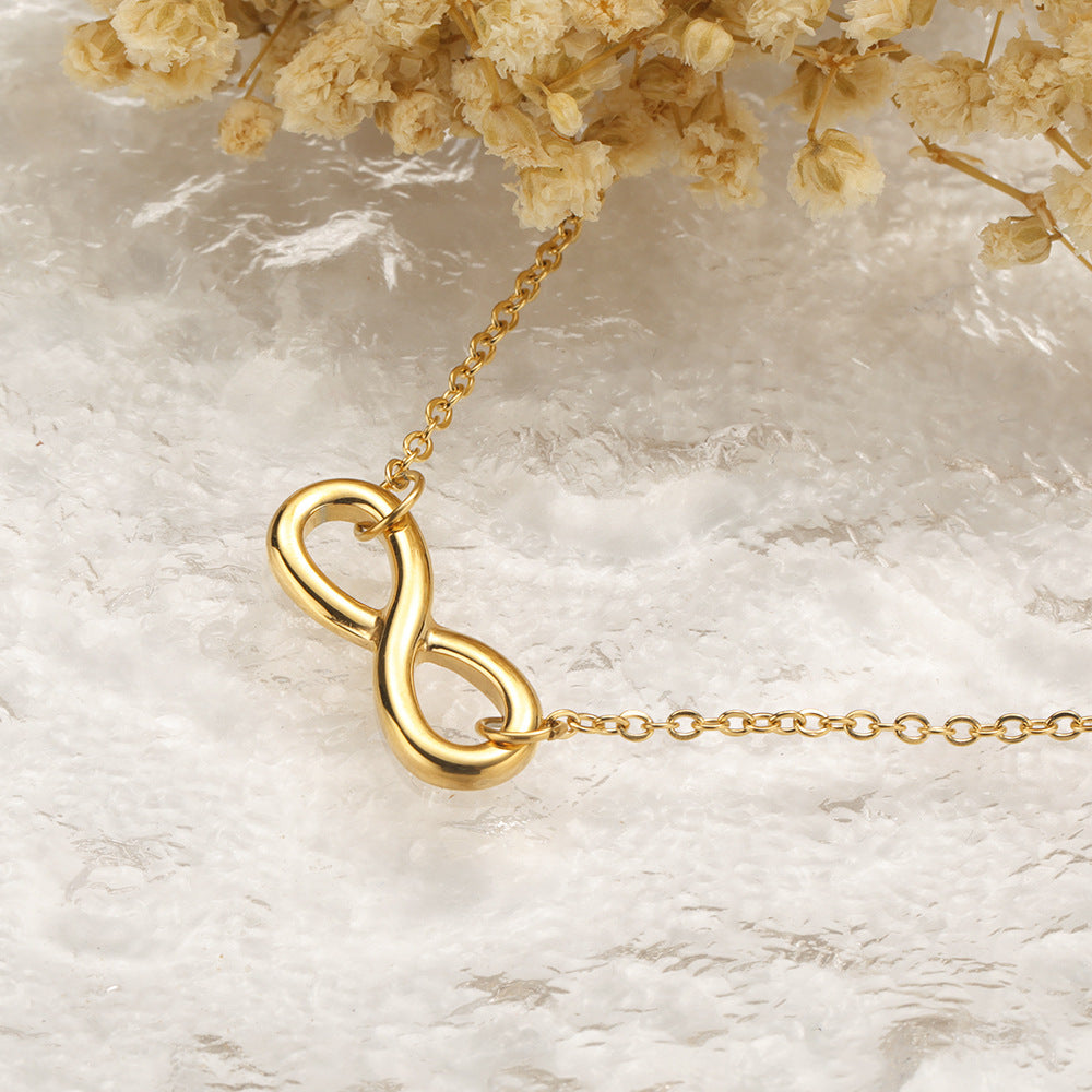 Simple Infinite Love 8-word Necklace For Women