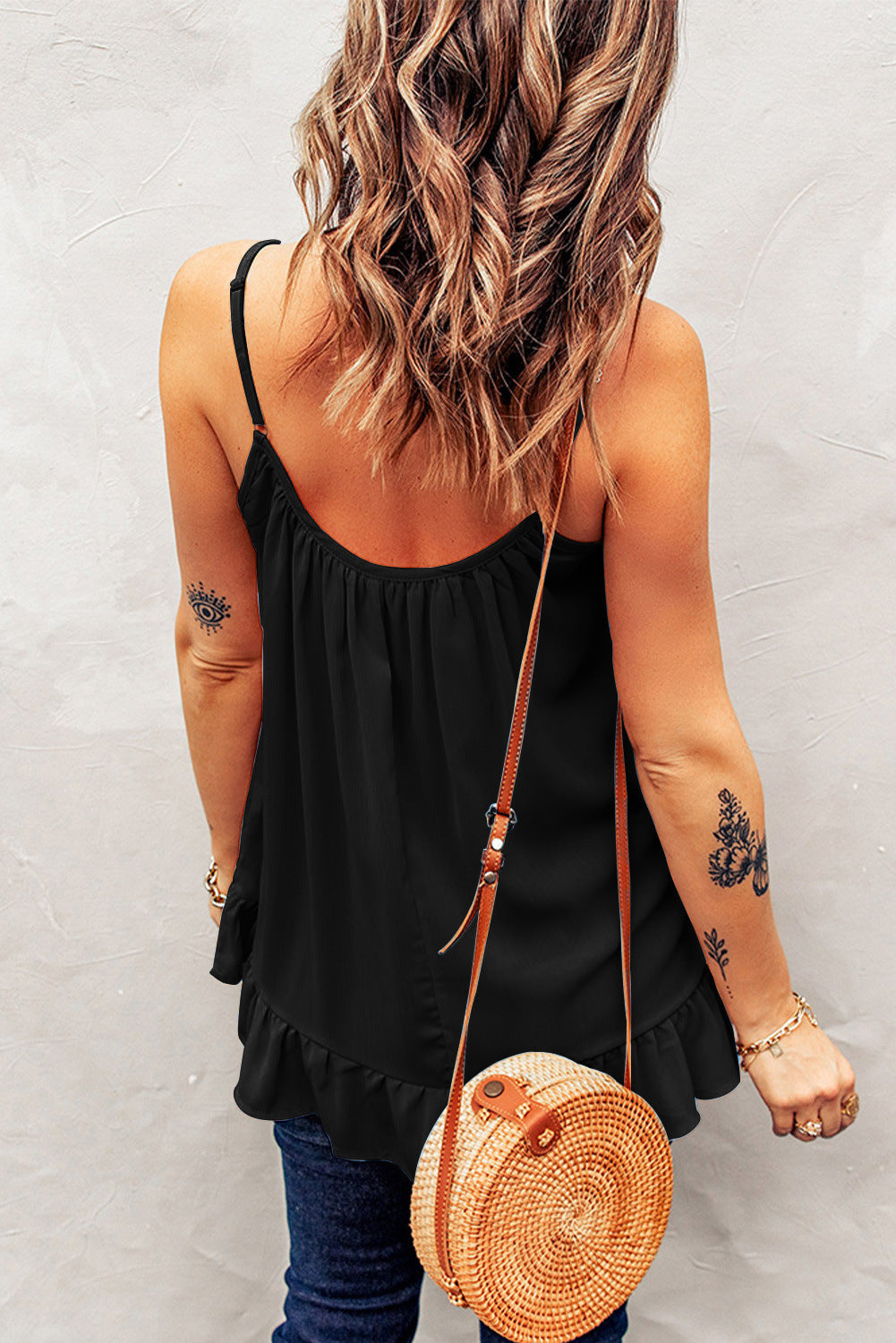 Women's Ruffled Suspenders Sleeveless Vest Women