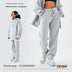 Fleece-lined Thick Loose Solid Color Sweatpants - Minihomy