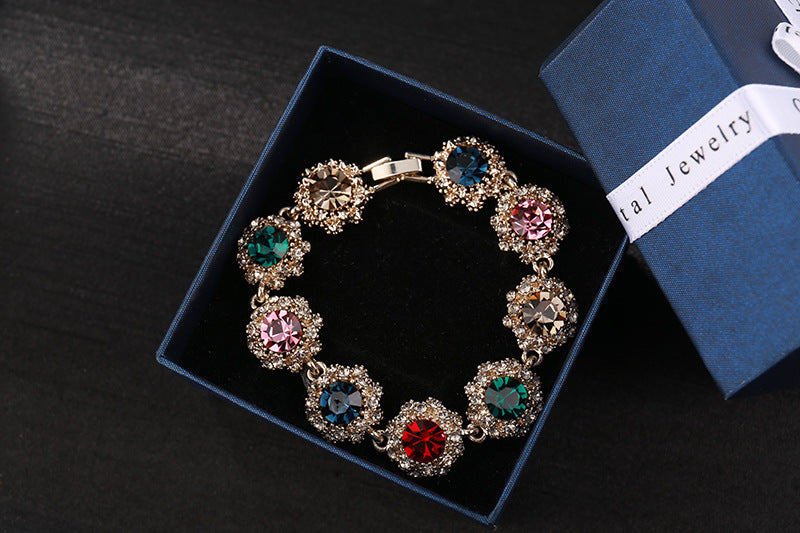 Super Flash Rhinestone Vintage Crystal Bracelet