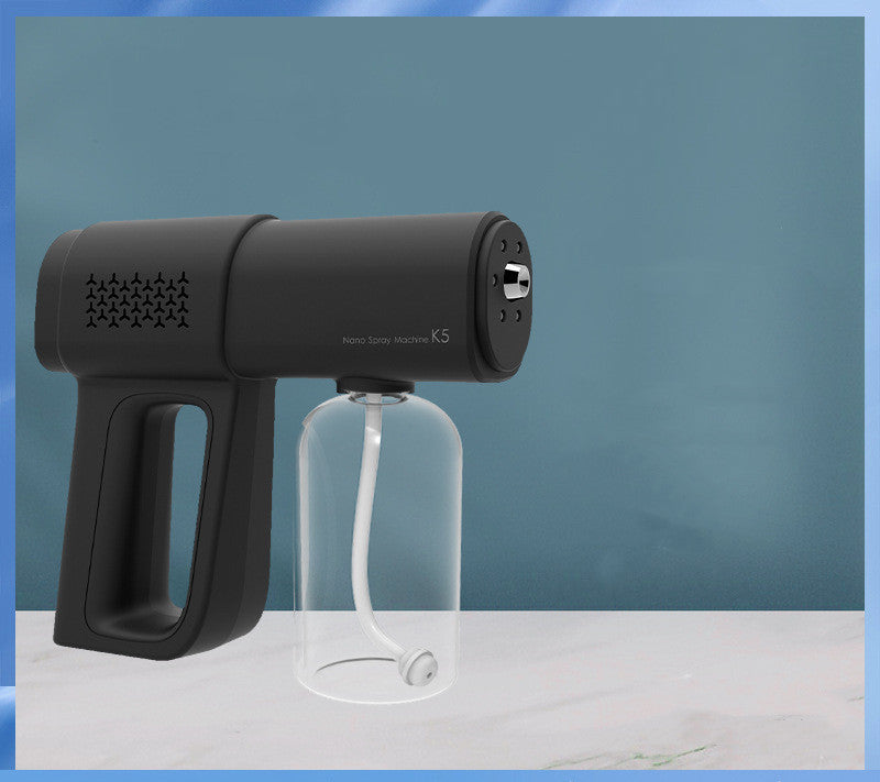 Electric Sanitizer Sprayer: Blue Light Nano Steam Disinfection Gun for Home & Car - Wireless USB Humidifier Atomizer