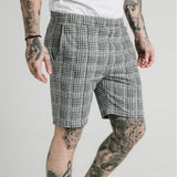 Summer Striped Casual Shorts Straight Leg Cropped Pants Men